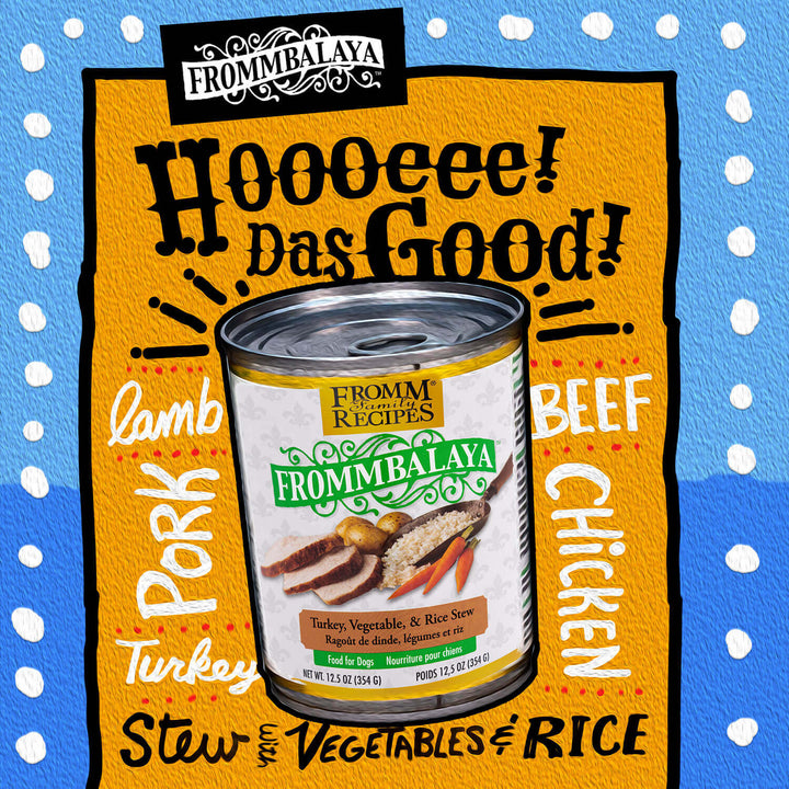 Fromm Dog Can Frommbalaya Turkey, Veg & Rice Rice Stew 12.5 oz | Kanu Pet