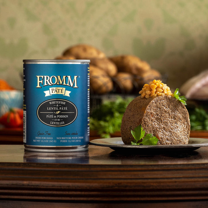 Fromm Dog Can GF Pate' Whitefish & Lentil 12.2 oz | Kanu Pet