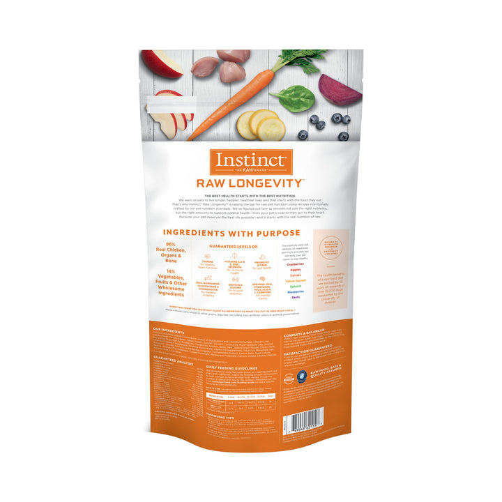 Instinct Raw Longevity Frozen Patties Chicken for Dog 7+| Kanu Pet