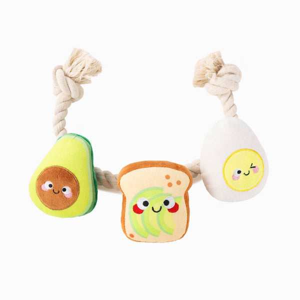HugSmart Pet AvocadoCollection - Toast and Egg Dog Toy | Kanu Pet