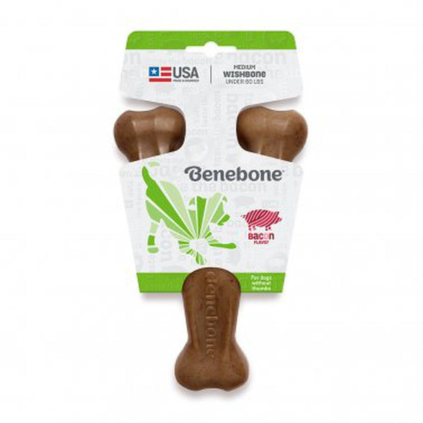 Benebone Bacon Flavor Wishbone Dog Chew Toy| Kanu Pet