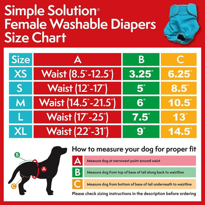 Simple Solution Washable Female Dog Diaper Small