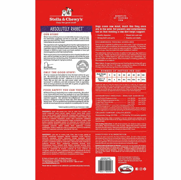 Stella & Chewys Absolutely Rabbit Grain Free Dog Food