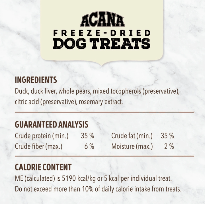 Acana Dog & Pear Formula Freeze-Dried Treats For Dogs| Kanu Pet