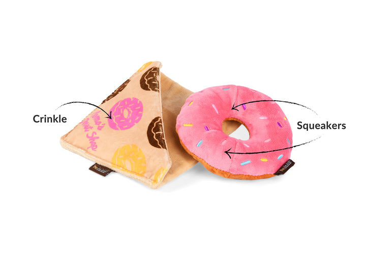 Pet Play Pup Cup Cafe Plush Dog Toy Collection
