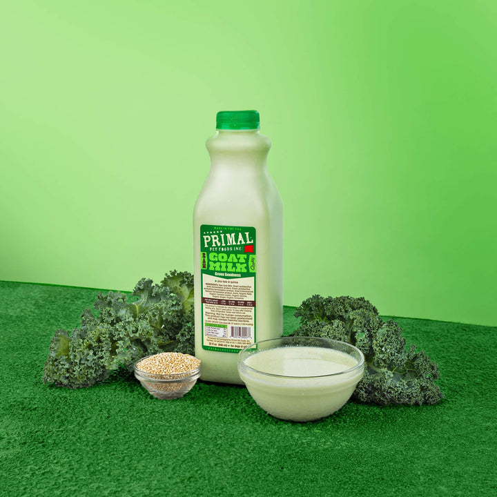 Primal Raw Goat Milk+ Green Goddess for Cat & Dog 32 Oz | Kanu Pet