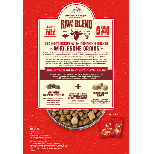 Stella & Chewy's Dog Wholesome Raw Blend Red Meat Dog Food | Kanu Pet