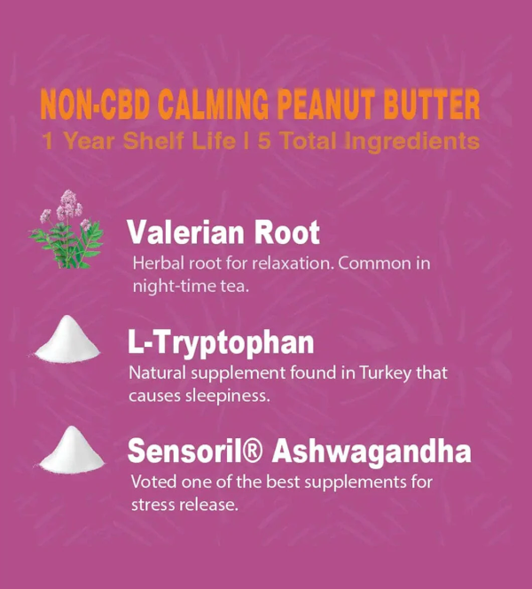 Poochie Butter Calming Peanut Butter 4 oz (No CBD) For Dogs