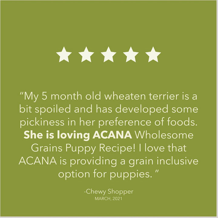 Acana Wholesome Grains Puppy Recipe Dry Dog Food 4 Lbs