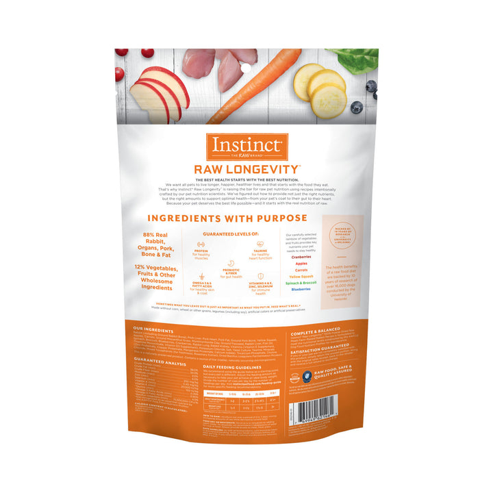 Instinct Raw Longevity Freeze-Dried Rabbit Recipe Dog Food| Kanu Pet