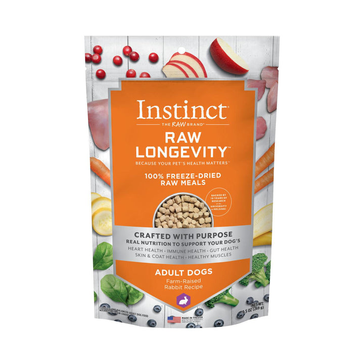 Instinct Raw Longevity Freeze-Dried Rabbit Recipe Dog Food| Kanu Pet