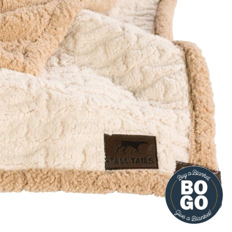 Tall Tails Blanket Micro Sherpa 30X40 Cream Bone